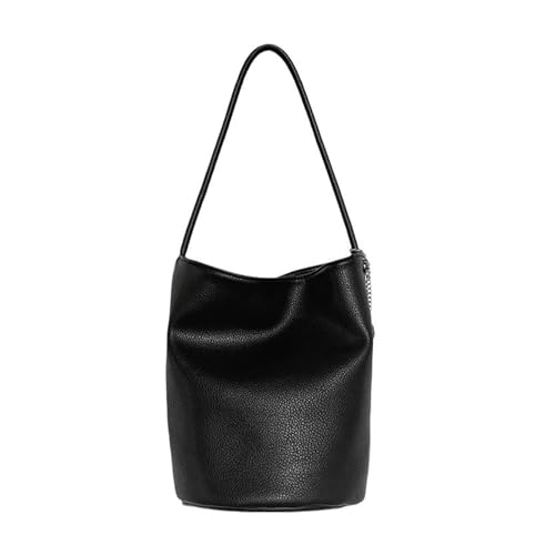 Btgghytr Elegante Umhängetasche, modische Damen-Umhängetasche, einfarbig, PU-Leder, große Kapazität, Eimertasche für Freizeit, Btgghytr Elegante Umhängetasche, modische Damen-Umhängetasche, einfarbig, PU-Leder, große Kapazität, Eimertasche für Freizeit, von Btgghytr
