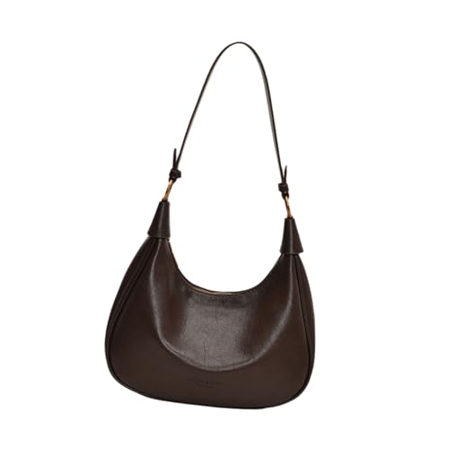 Btgghytr Elegante Umhängetasche für Damen Retro-Stil, halbmondförmige Umhängetasche mit verstellbarem Riemen, einfarbige Btgghytr Elegante Umhängetasche für Damen Retro-Stil, halbmondförmige Umhängetasche mit verstellbarem Riemen, einfarbige von Btgghytr
