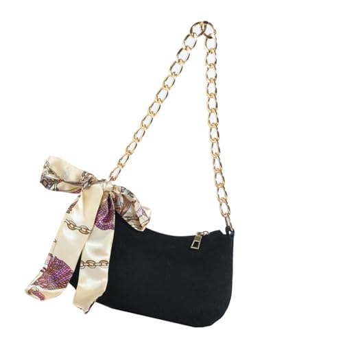 Btgghytr Goldkette Achseltasche für Frauen Top Tasche PU Leder Umhängetasche Winter Umhängetasche Unterarmtasche von Btgghytr