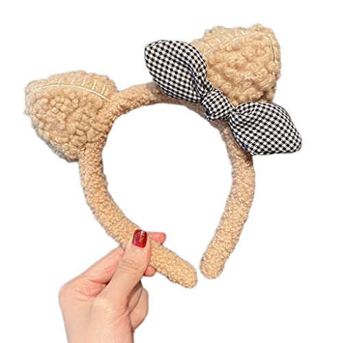 Btgghytr Haarband für Frauen und Mädchen, Plüsch, Kätzchenohren, Haarband, Cartoon-Tier für Katzenohren, Stirnband zum Waschen des Gesichts, niedliches Haarband, Haarschmuck von Btgghytr