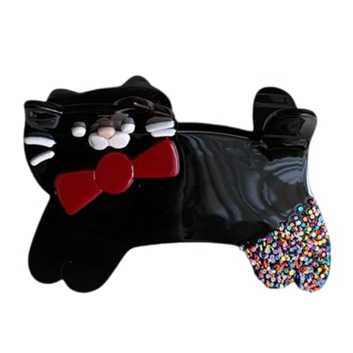 Btgghytr Haarklammer, Cartoon-Katzen-Haarklammern, mit Pailletten, einzigartige Haarspangen, Pailletten-Haarnadel, Haarstyling-Clips für Damen und Mädchen von Btgghytr