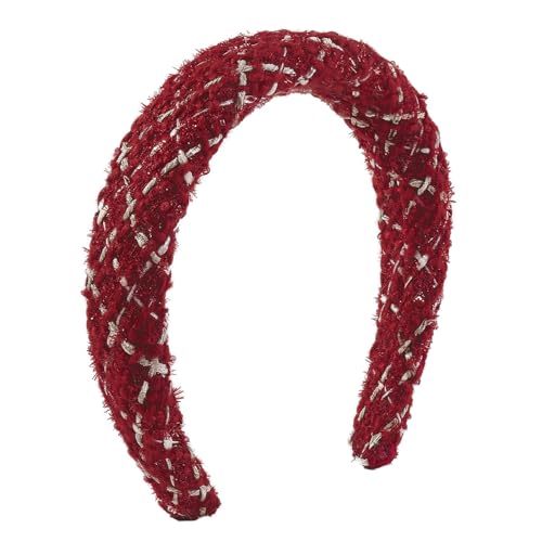 Btgghytr Haarreif für Winter, Yoga, Spa, Sport, zart, Weihnachts-Haarband mit Webmuster, für Damen, Teenager, Waschen, Gesicht, Haar-Accessoire von Btgghytr