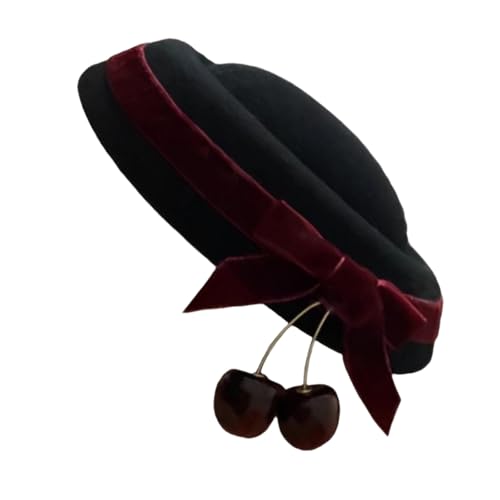 Btgghytr Haarspange mit Fruchtschleife für Damen und Mädchen, süße Baskenmütze, Kopf-Accessoire für Abendparty und Alltag, Haarstyling-Clips für Frauen und Mädchen von Btgghytr