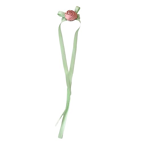 Btgghytr Haarspange mit langem Band für heiße Mädchen, Blumenform, Haarspangen, süße Farbe, Pferdeschwanz, Haarspangen für Teenager, Haarstyling-Clips für Damen und Mädchen von Btgghytr