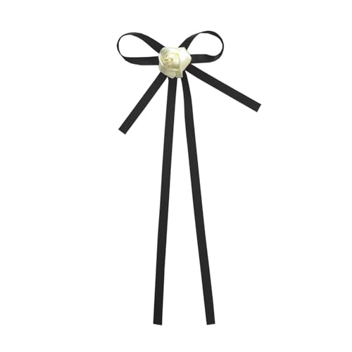 Btgghytr Haarspangen mit Schleife und langem Schwanz, schwarze Haarspangen, koreanische Haarschleifen, Pferdeschwanz-Clips für Damen, Haar-Styling-Clips für Damen und Mädchen von Btgghytr