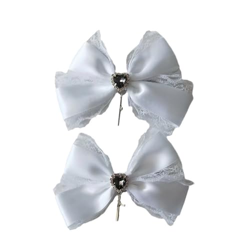Btgghytr Herz Kreuze Spitze Haarspange Modische Damen Haarnadel Vielseitige Frisur Clip für Mädchen Haarstyling Clips für Frauen und Mädchen von Btgghytr