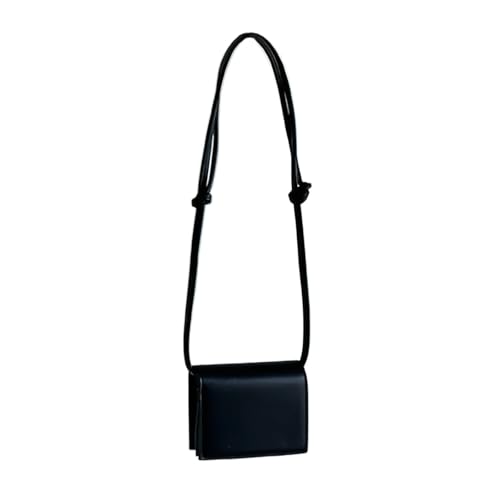Btgghytr Kompakte kleine quadratische Tasche mit modischem Klappdeckel, PU-Leder-Umhängetasche, Kartenhalter zum Einkaufen und von Btgghytr