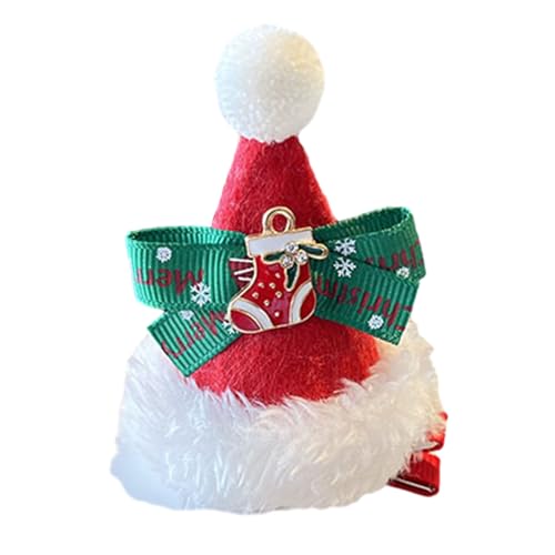 Btgghytr Kopfbedeckung Lametta Haarspange Weihnachten Entenschnabel Clip Kopfschmuck mit Lametta Tüll Kegel Hut Cartoon Foto Haarstyling Clips für Frauen und Mädchen von Btgghytr