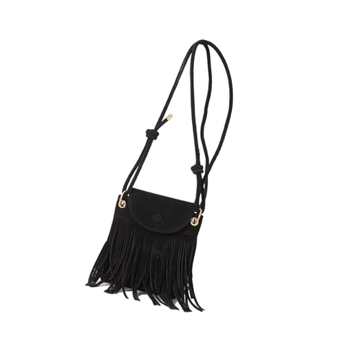 Btgghytr Leder -Umhängetasche für Frauen Crossbody Bags mit Quastenkern und ein verstellbarem Riemen für verschiedene von Btgghytr