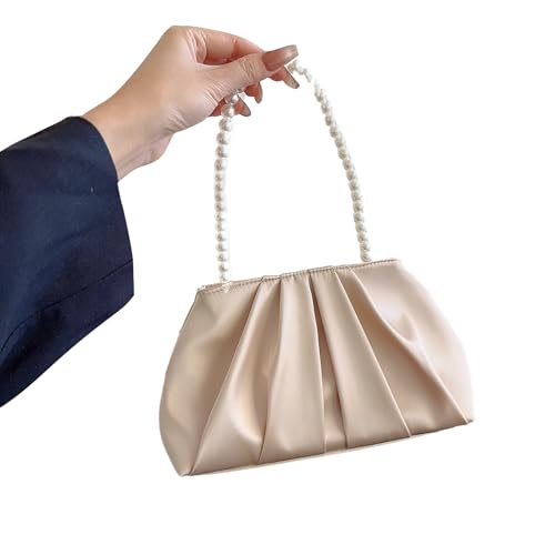 Btgghytr Mode Perle Kupplung Geldbörse für Frauen Französisch Stil Schulter Taschen Alle-passende Handtasche Weibliche Wolke von Btgghytr