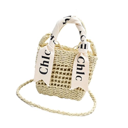 Btgghytr Mode kleine Strohbeutel mit Bänder Umhängetaschen Crossbody -Geldbörse Drawess Satchel für den täglichen Gebrauch und Btgghytr Mode kleine Strohbeutel mit Bänder Umhängetaschen Crossbody -Geldbörse Drawess Satchel für den täglichen Gebrauch und von Btgghytr
