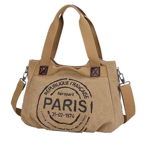 Btgghytr Multifunktionale Canvas-Umhängetasche mit großem Fassungsvermögen für Unisex-Studenten, Büchertasche, Schule, Reisen, von Btgghytr