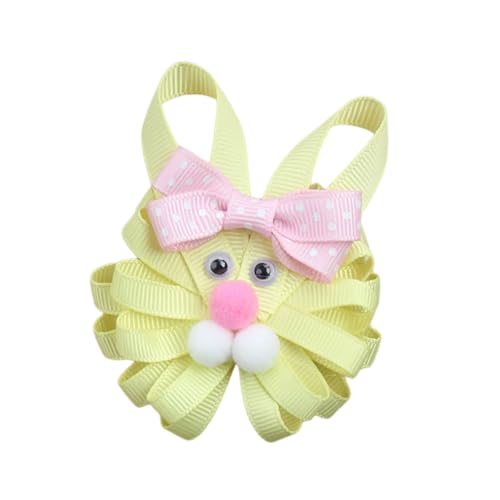 Btgghytr Oster-Haarspange mit Huhn/Hasen-Motiv, Stoff für Kinder und Jugendliche mit Schleifen-Designs, verleiht verschiedenen Haarstyling-Clips für Damen und Mädchen von Btgghytr