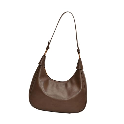 Btgghytr PU-Leder-Umhängetasche für Damen, Retro-Achseltasche, Herbst-Geldbörse, modische Unterarmtasche, Halbmond-Tasche, von Btgghytr