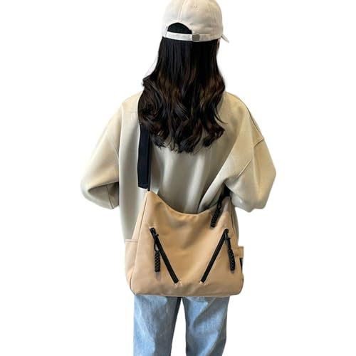 Btgghytr Passende Umhängetasche für Damen, große Kapazität, Pendeltasche, einfarbig, Messenger-Tasche, einfache, lässige Btgghytr Passende Umhängetasche für Damen, große Kapazität, Pendeltasche, einfarbig, Messenger-Tasche, einfache, lässige von Btgghytr