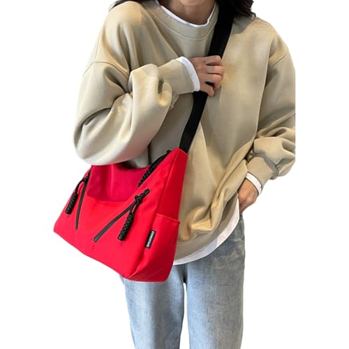 Btgghytr Passende Umhängetasche für Damen, große Kapazität, Pendeltasche, einfarbig, Messenger-Tasche, einfache, lässige Btgghytr Passende Umhängetasche für Damen, große Kapazität, Pendeltasche, einfarbig, Messenger-Tasche, einfache, lässige von Btgghytr