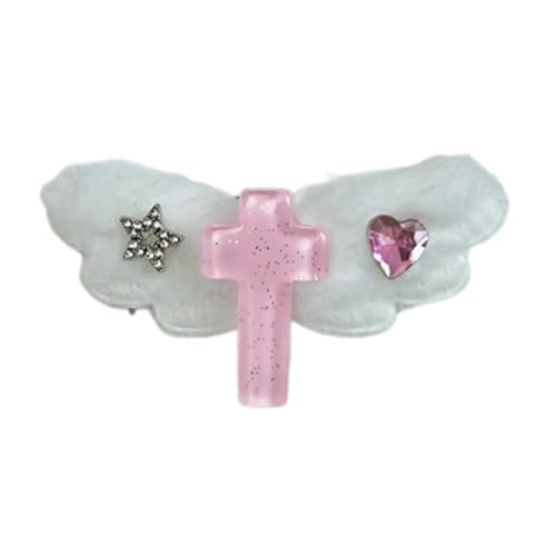 Btgghytr Pelzige Haarnadel 2000er Seitenclip Haarspange Aufwändige Feenflügel Haarstyling-Clips für Frauen und Mädchen von Btgghytr