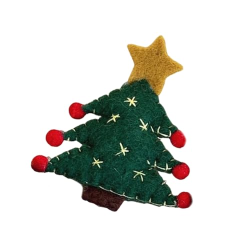 Btgghytr Realistische Weihnachtsbaum-Haarspange Weihnachtsspange süße flache Haarspange Haarspange Weihnachten Neuheit Haarspange Haarstyling Clips für Frauen und Mädchen von Btgghytr