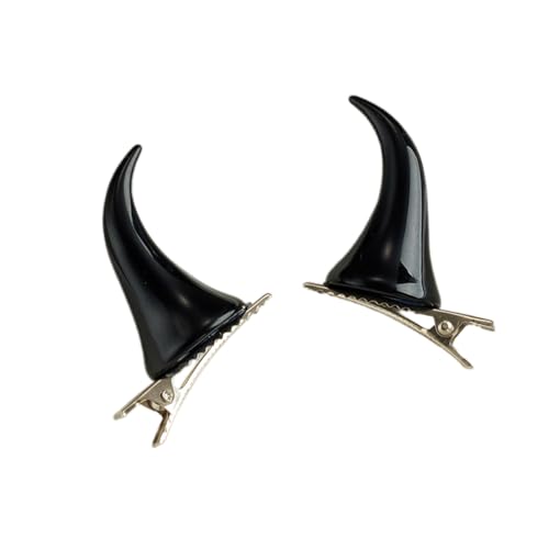 Btgghytr Schöne Haarspangen für Mädchen, kleine Hornform, Haarspangen, Entenschnabel, Zöpfe, Haarspangen für Teenager, Haarstyling-Clips für Damen und Mädchen, 2 Stück von Btgghytr
