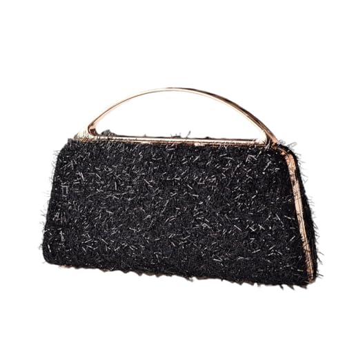 Btgghytr Stilvolle Abend-Umhängetasche mit abnehmbarer Kette, raffinierte metallische Quasten, kleine Clutch-Geldbörse für von Btgghytr