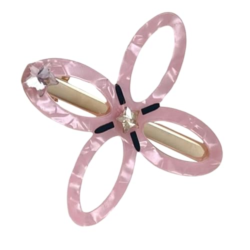 Btgghytr Stilvolle Blumen-Haarspange, glitzernde Strasssteine, Akzente, ohne Ziehen, robuste Acryl-Materialien für Damen und Teenager, florale Haarnadel mit Diamanten von Btgghytr