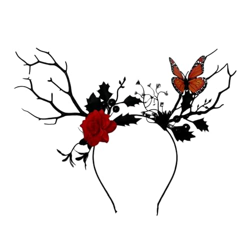 Btgghytr Stirnband Blume Baum Ast Form Haarreifen Fotografie Haarhalter Weihnachten Cosplay Party Stirnband für Teenager Frauen Mädchen von Btgghytr