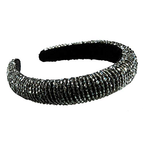 Btgghytr Stirnband für Damen und Mädchen, Barock, Flanell, Vintage, Haarreifen, Glitzer, Kunstkristall, handgefertigt, Perlen, Bandana, Schwamm, gepolstert, Bankett, Stirnband, niedliches Haarband, Btgghytr Stirnband für Damen und Mädchen, Barock, Flanell, Vintage, Haarreifen, Glitzer, Kunstkristall, handgefertigt, Perlen, Bandana, Schwamm, gepolstert, Bankett, Stirnband, niedliches Haarband, von Btgghytr