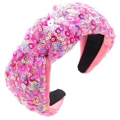 Btgghytr Stirnband für Damen und Mädchen, Barock-Stil, zarte Knoten, breite Krempe, Haarband mit vollen Pailletten, für Damen, Teenager, Gesicht waschen, Make-up, Kopfschmuck, niedliches Haarband, Btgghytr Stirnband für Damen und Mädchen, Barock-Stil, zarte Knoten, breite Krempe, Haarband mit vollen Pailletten, für Damen, Teenager, Gesicht waschen, Make-up, Kopfschmuck, niedliches Haarband, von Btgghytr