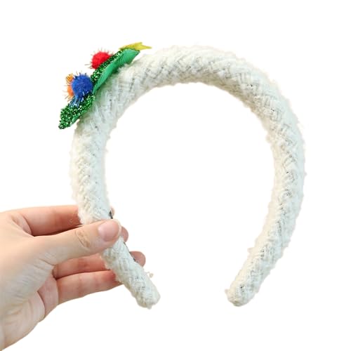 Btgghytr Stirnband für Damen und Mädchen, Glitzer-Haarband, Weihnachtsbaum-Stirnbänder, Partyzubehör für Weihnachten, Neujahr, niedliches Haarband, Haarschmuck von Btgghytr
