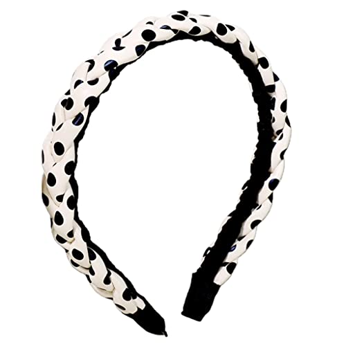 Btgghytr Stirnband für Damen und Mädchen, Leder-Stirnband, gedreht, kariert, Vintage-Leopardenmuster, niedliches Haarband, Haarschmuck Btgghytr Stirnband für Damen und Mädchen, Leder-Stirnband, gedreht, kariert, Vintage-Leopardenmuster, niedliches Haarband, Haarschmuck von Btgghytr