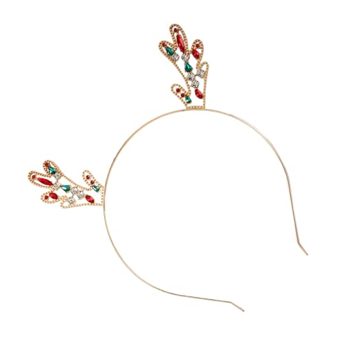 Btgghytr Stirnband für Damen und Mädchen, Neujahr, Hirsch, Rentier, Stirnband, festliches Party-Accessoire, Weihnachts-Kopfbedeckung, niedliches Haarband, Haar-Accessoires von Btgghytr