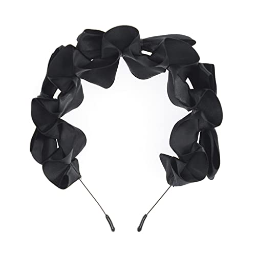 Btgghytr Stirnband für Damen und Mädchen, einfarbig, Schleife, zart, für den täglichen Gebrauch, Hochzeit, Haarreifen, niedliches Haarband, Haar-Accessoires von Btgghytr