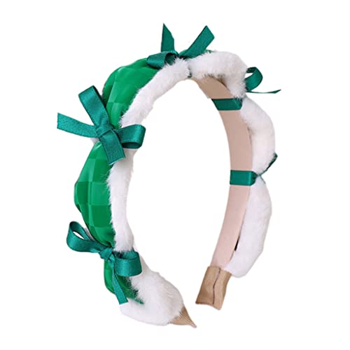 Btgghytr Stirnband für Damen und Mädchen, elegantes PU-Leder-Stirnband für Party, karierte Schleifen, Haarband, täglicher Kopfschmuck, Foto-Requisite, Party, Kostüm, Haarschmuck, niedliches Haarband, Btgghytr Stirnband für Damen und Mädchen, elegantes PU-Leder-Stirnband für Party, karierte Schleifen, Haarband, täglicher Kopfschmuck, Foto-Requisite, Party, Kostüm, Haarschmuck, niedliches Haarband, von Btgghytr