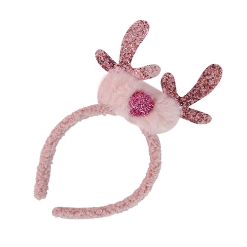 Btgghytr Stirnband für Damen und Mädchen, weihnachtliches Rentiergeweih, festliches Haar-Accessoire, Kopfschmuck für Kinder, niedliches Haarband, Haar-Accessoires von Btgghytr