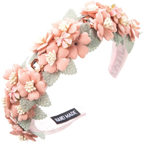 Btgghytr Stirnband für Damen und Mädchen, zarte Blumenverzierung, Haarband, Kopfschmuck, lässiges Stirnband, Party, Make-up, modisches Haar-Accessoire für Frauen, niedliches Haarband, Haar-Accessoires Btgghytr Stirnband für Damen und Mädchen, zarte Blumenverzierung, Haarband, Kopfschmuck, lässiges Stirnband, Party, Make-up, modisches Haar-Accessoire für Frauen, niedliches Haarband, Haar-Accessoires von Btgghytr