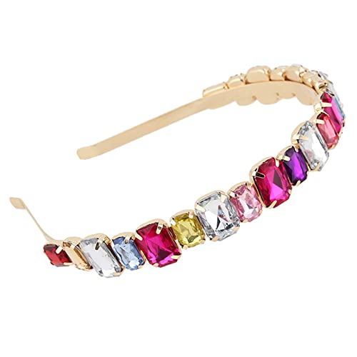 Btgghytr Stirnband für Damen und Mädchen für Strass Stirnband Hochzeit Kinder Haarreif Rechteck für Strass Haarband Niedliches Haarband Haarschmuck von Btgghytr