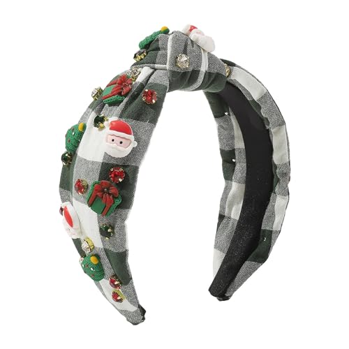 Btgghytr Stirnband für Frauen und Mädchen, Weihnachts-Karo-Stirnband für Mädchen, süßer Strass-Charm, Haarreif, Neujahr, Themenparty, Kopfbedeckung, Frauen, Festival, Ornament, niedliches Haarband, Btgghytr Stirnband für Frauen und Mädchen, Weihnachts-Karo-Stirnband für Mädchen, süßer Strass-Charm, Haarreif, Neujahr, Themenparty, Kopfbedeckung, Frauen, Festival, Ornament, niedliches Haarband, von Btgghytr