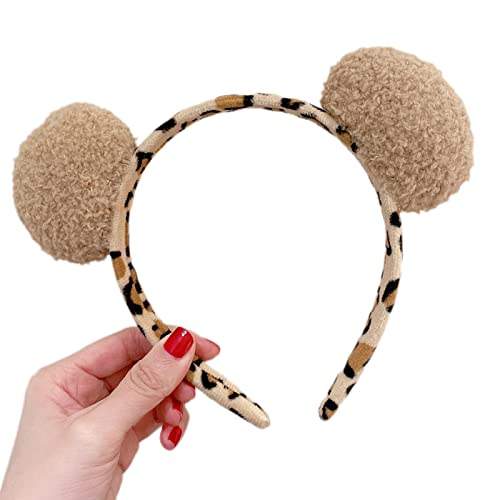 Btgghytr Stirnband für Frauen und Mädchen, süßer Stil, Haar-Accessoires, Mädchen, Waschen, Gesicht, Haarband, Bär, Ohrschleifen, Haarreif, niedliches Haarband, Haarschmuck von Btgghytr