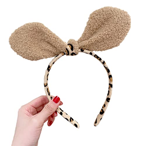 Btgghytr Stirnband für Frauen und Mädchen, süßer Stil, Haar-Accessoires, Mädchen, Waschen, Gesicht, Haarband, Bär, Ohrschleifen, Haarreif, niedliches Haarband, Haarschmuck von Btgghytr