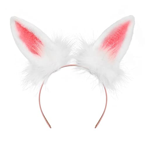 Btgghytr Stirnband für kreative Kaninchenohren, Plüsch-Haarreif, versenkbar, Kaninchen-Haarspange, Simulationstier, Lolita-Zubehör für Frauen Btgghytr Stirnband für kreative Kaninchenohren, Plüsch-Haarreif, versenkbar, Kaninchen-Haarspange, Simulationstier, Lolita-Zubehör für Frauen von Btgghytr