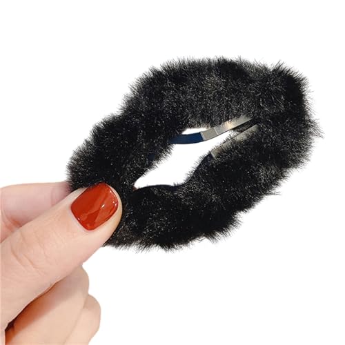 Btgghytr Süße Plüsch-Haarspange, hohl, faule Haarnadel, Entenschnabel, elegante Haarspangen für Damen, seitlicher Pony, Haarstyling-Clips für Damen und Mädchen von Btgghytr