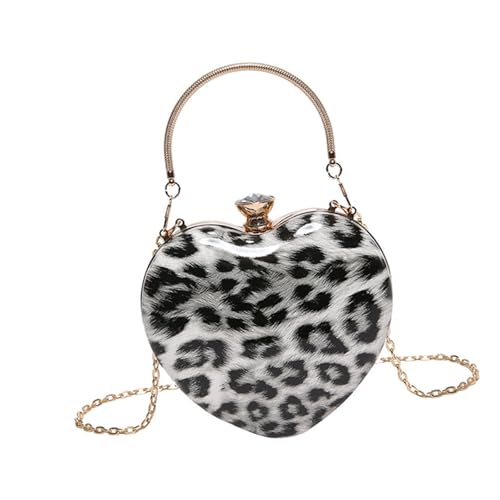 Btgghytr Trendige Damen-Umhängetasche Herz-Design mit Kette. Stilvolle Abendtaschen-Handtasche für Freizeit- oder Btgghytr Trendige Damen-Umhängetasche Herz-Design mit Kette. Stilvolle Abendtaschen-Handtasche für Freizeit- oder von Btgghytr
