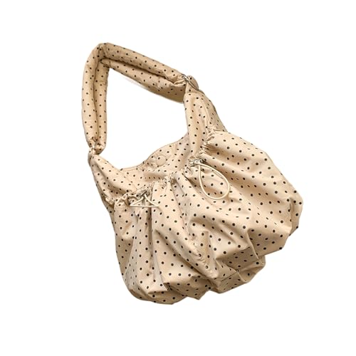 Btgghytr Trendy Draw String Verschluss Crossbody Bag Dot Muster Baumwollumbeltasche Falten Design Geräumiger von Btgghytr