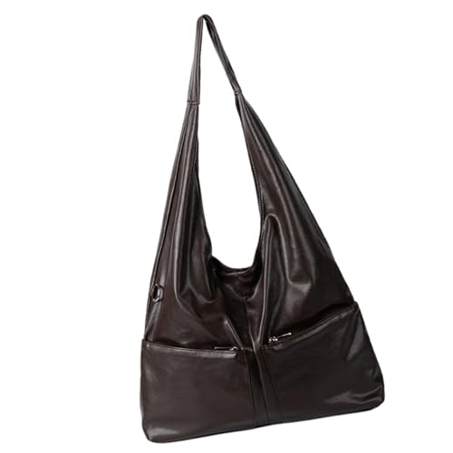 Btgghytr Umhängetasche für Damen, große Kapazität, PU-Leder, Unterarmtasche, koreanische Stile, Achseltasche, modische von Btgghytr