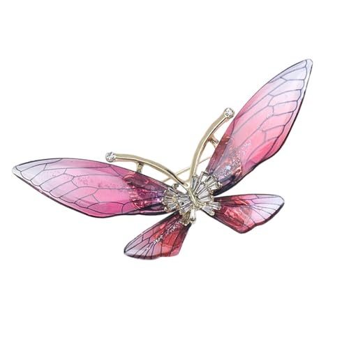 Einzigartige, transparente Schmetterlings-Brosche aus Legierung, modisches Abzeichen, Schmuck, ideales Geschenk für Muttertag oder Geburtstag, luxuriöse Acryl-Brosche, Einheitsgröße, Wie beschrieben von Btgghytr