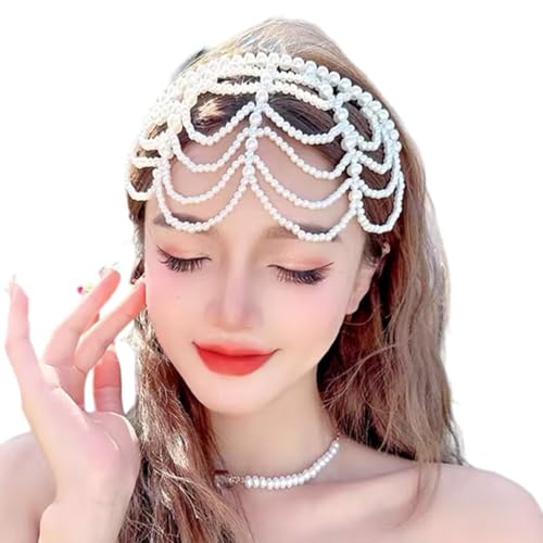 Luxuriöse Perlennetz-Haarschmuck, Haarschmuck für Eleganz und Komfort bei Hochzeiten oder Abendveranstaltungen von Btgghytr