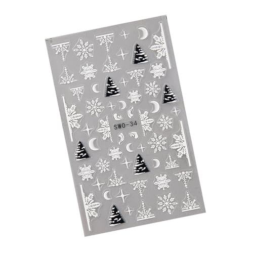 PVC-Weihnachts-Nagelaufkleber für schnelle und stilvolle Urlaubsnägel, Nagelaufkleber, Maniküre für modische Frauen von Btgghytr