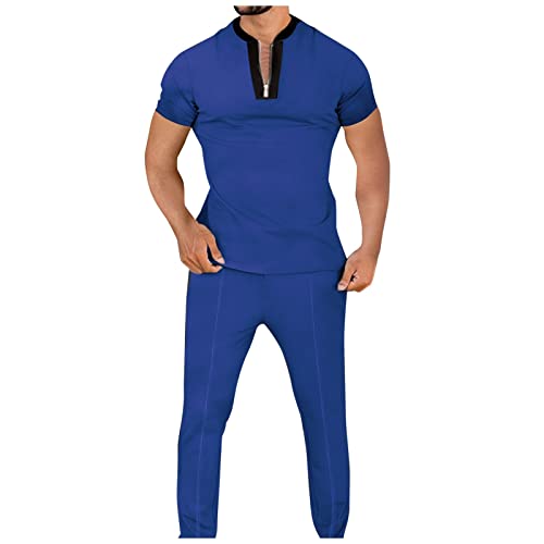 Btlankou Trainingsanzug Für Herren Sommer Sportanzug 2 Teiliges Freizeit Jogginganzug Herren Jogginganzug Sommer Sportanzug Mit Taschen Trainingsanzug Fahrradbekleidung Set Joggingsuit Trainingsanzug von Btlankou