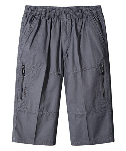 Btmpmcs Cargo Shorts Herren Baumwolle Chino Shorts Klassische Stretch Kurze Hose Sommer Outdoor Bermuda Shorts Freizeithose Arbeitshose mit Elastische Taille und Taschen von Btmpmcs