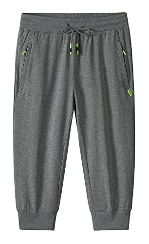 Btmpmcs Herren Classics 3/4 Sport Shorts Outdoor Freizeit Kurze Hose Sommer Baumwolle Laufshorts Jogginghose Leicht Freizeithose Trainingshose Atmungsaktiv Fitness-Short von Btmpmcs